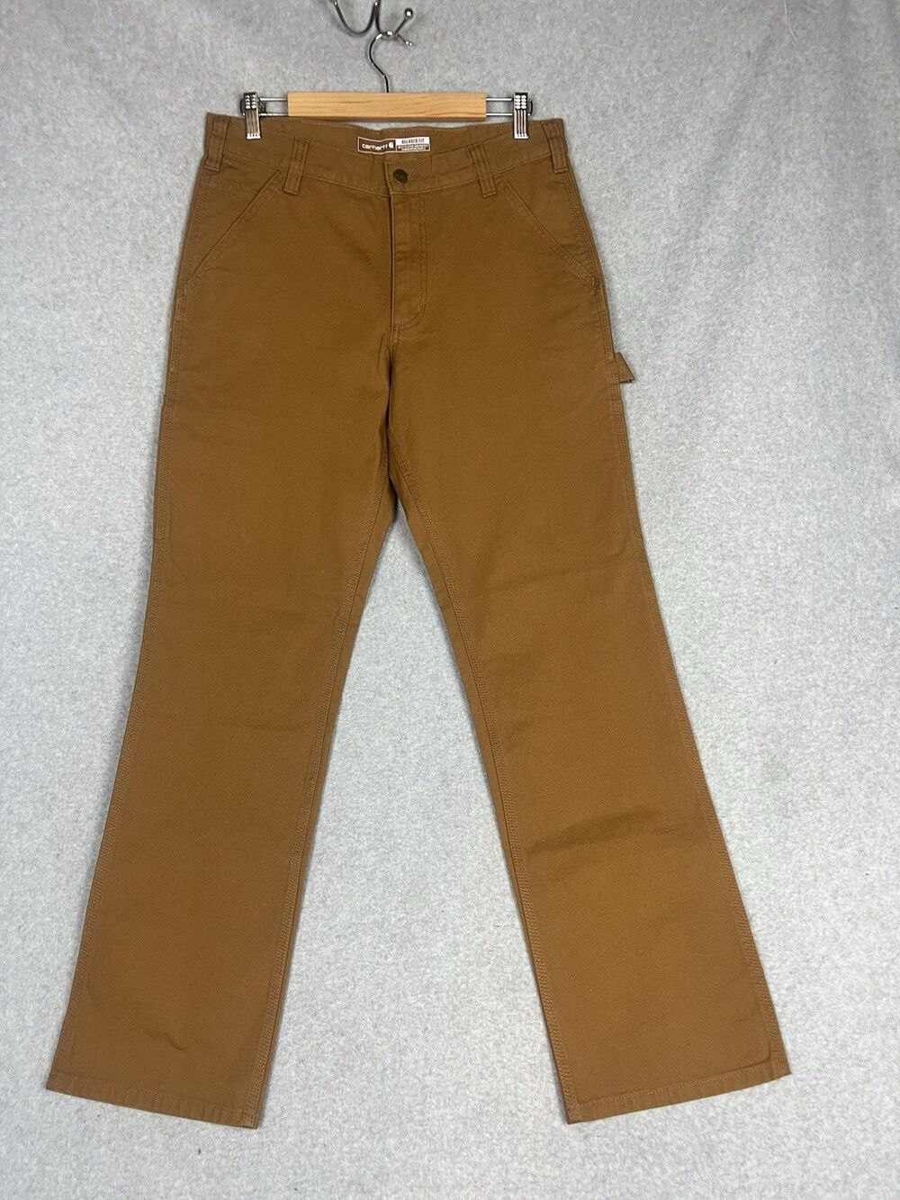 Carhartt Mens 32X32 Carpenter Pants 103279 Rugged Flex Duck Brown Gold NWT